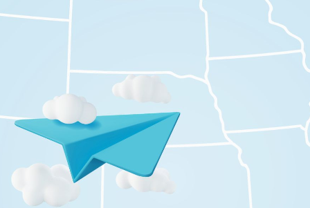 paper airplane flying of Nebraska and surrounding states